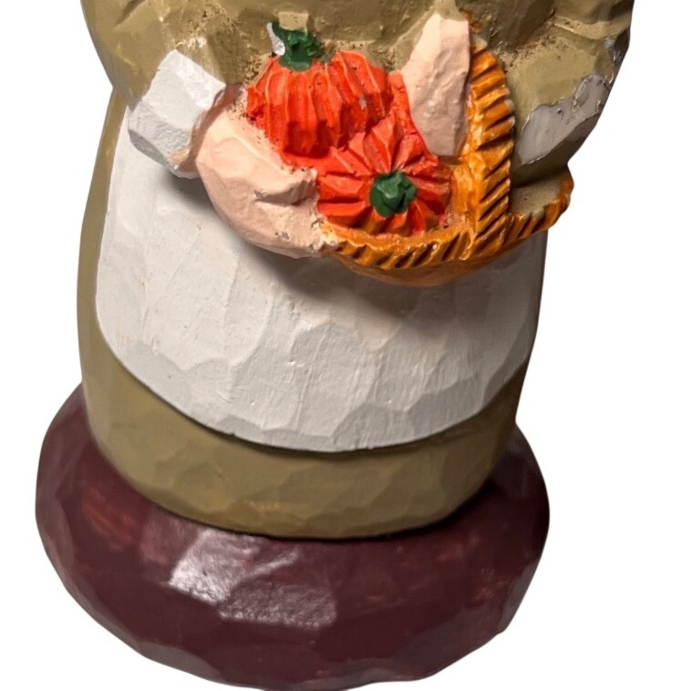 Vintage Teleflora Thanksgiving Pilgrim Figurines Candle Holder Set Resin 2pc - Picture 5 of 12